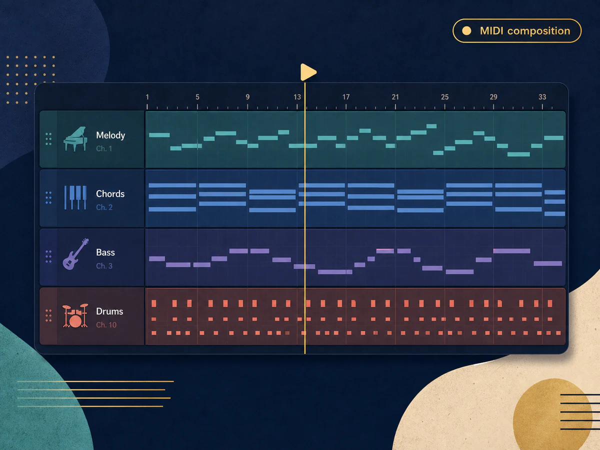 Create and Arrange MIDI Tracks